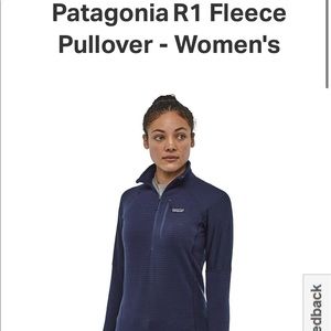 Patagonia R1 Fleece Pull Over, Sz M, classic navy